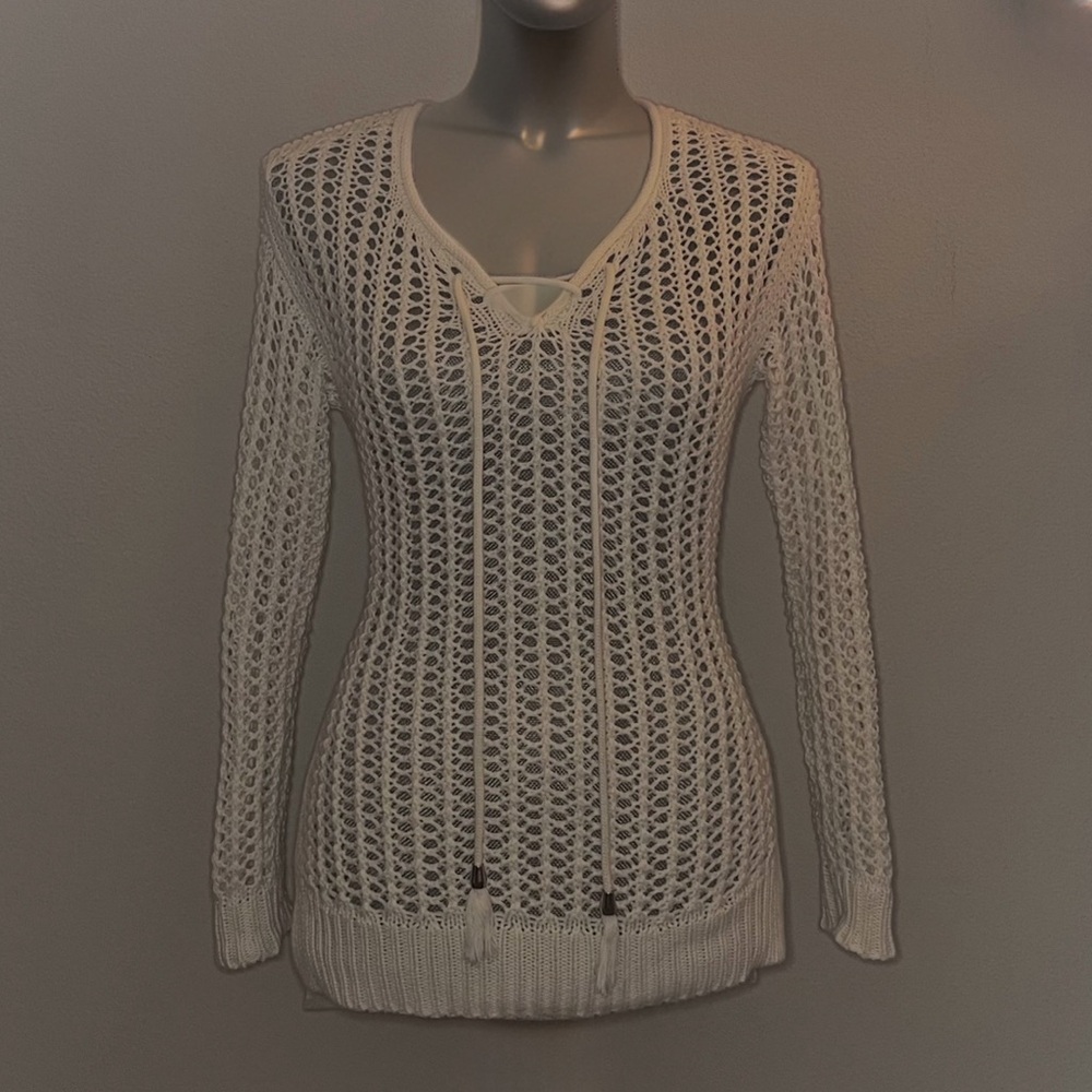 Saks Fifth Avenue Knitted Sweater Eggshell White